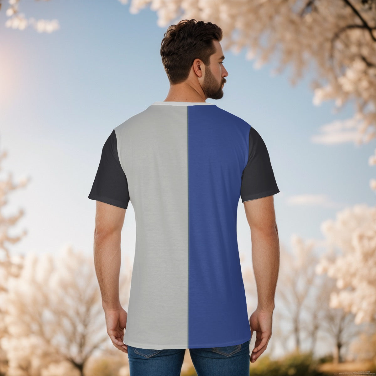 Gray/Blu Black outlaw shirt