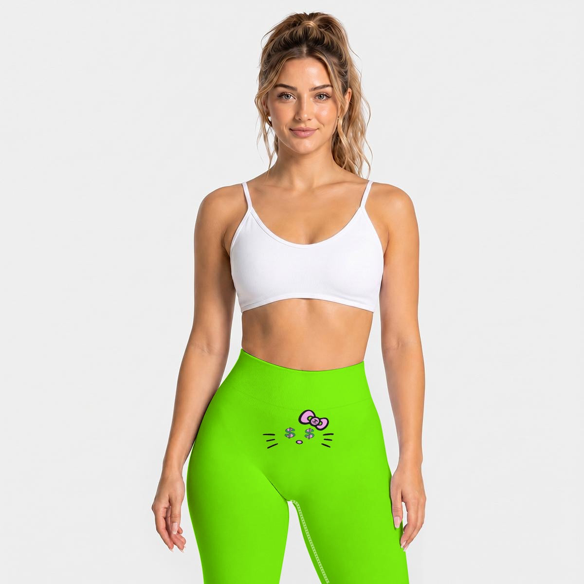 Slime Green High Waisted Butt-Lifting Leggings