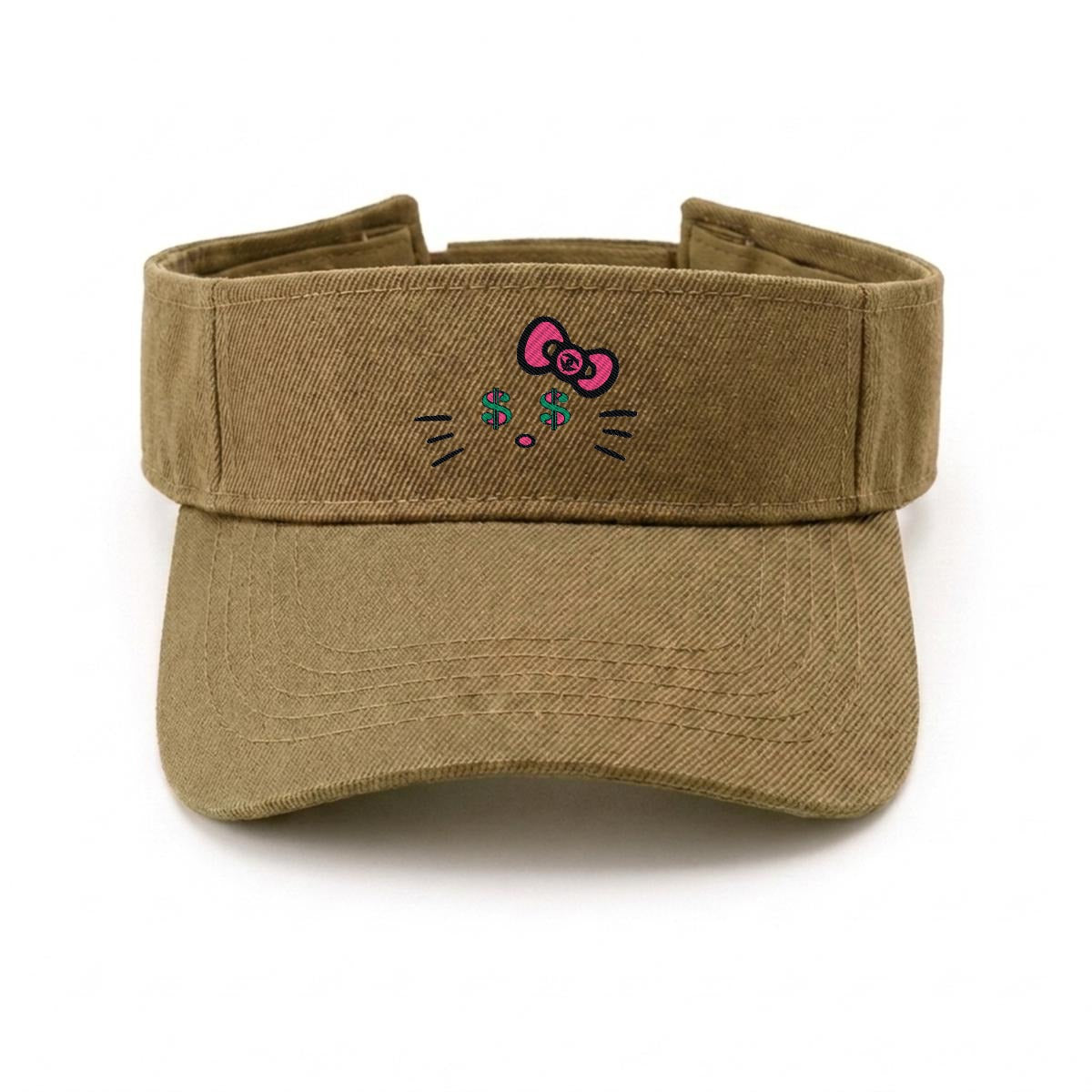 Embroidery Cash Kitty Designer-Top Visor
