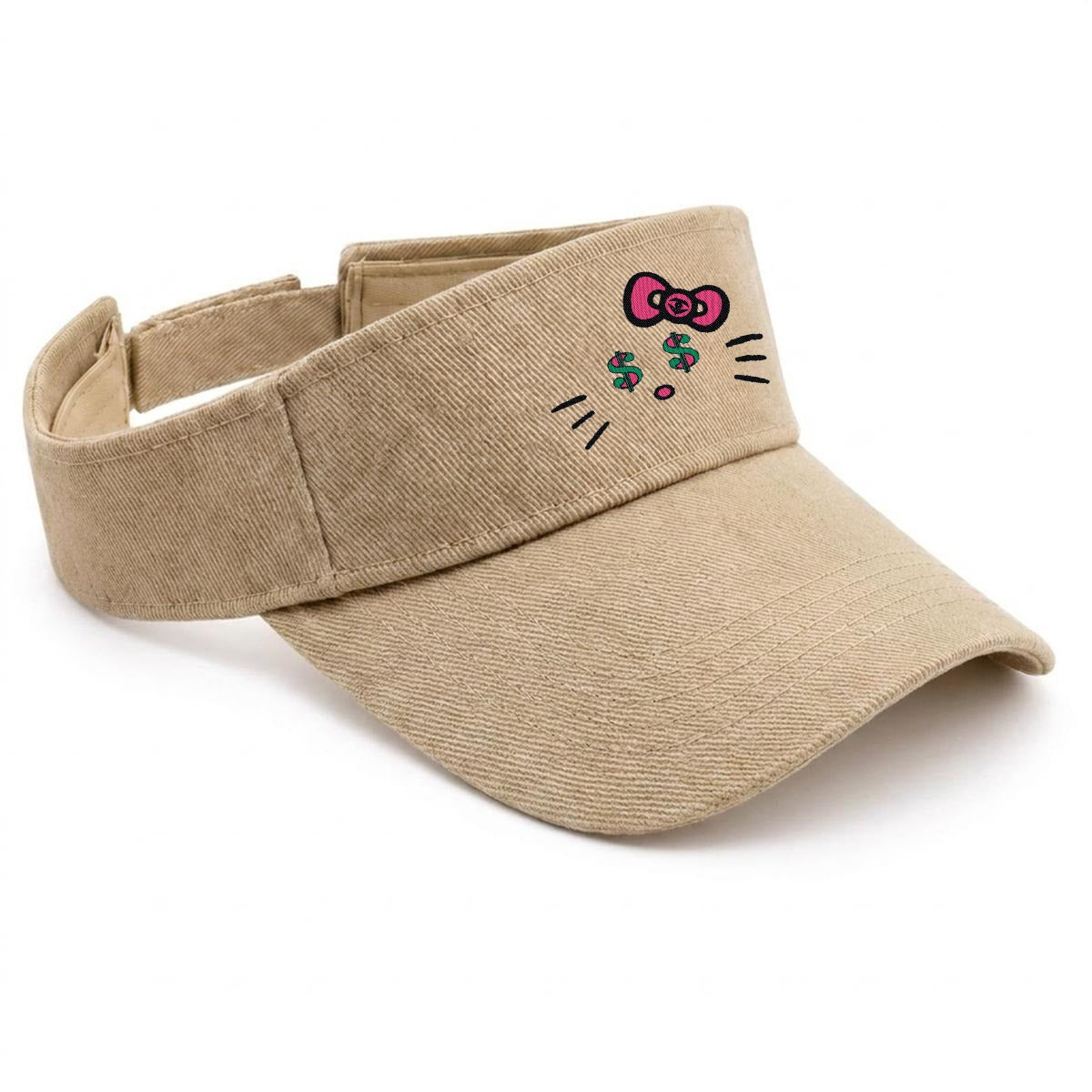 Embroidery Cash Kitty Designer-Top Visor