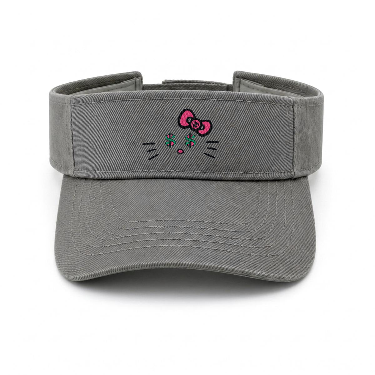 Embroidery Cash Kitty Designer-Top Visor