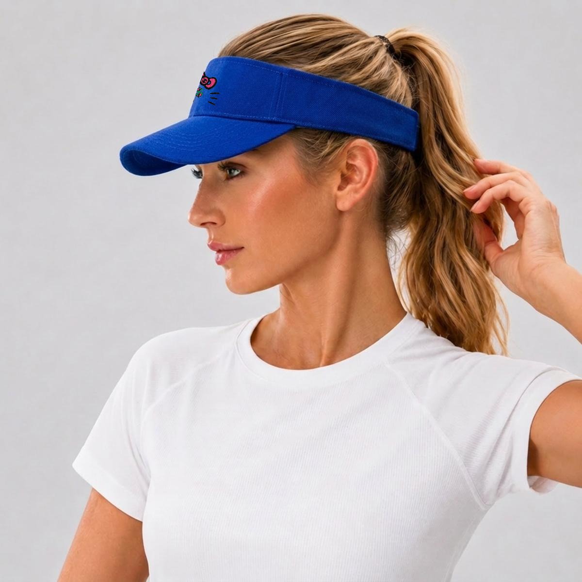 Embroidery Cash Kitty Designer-Top Visor