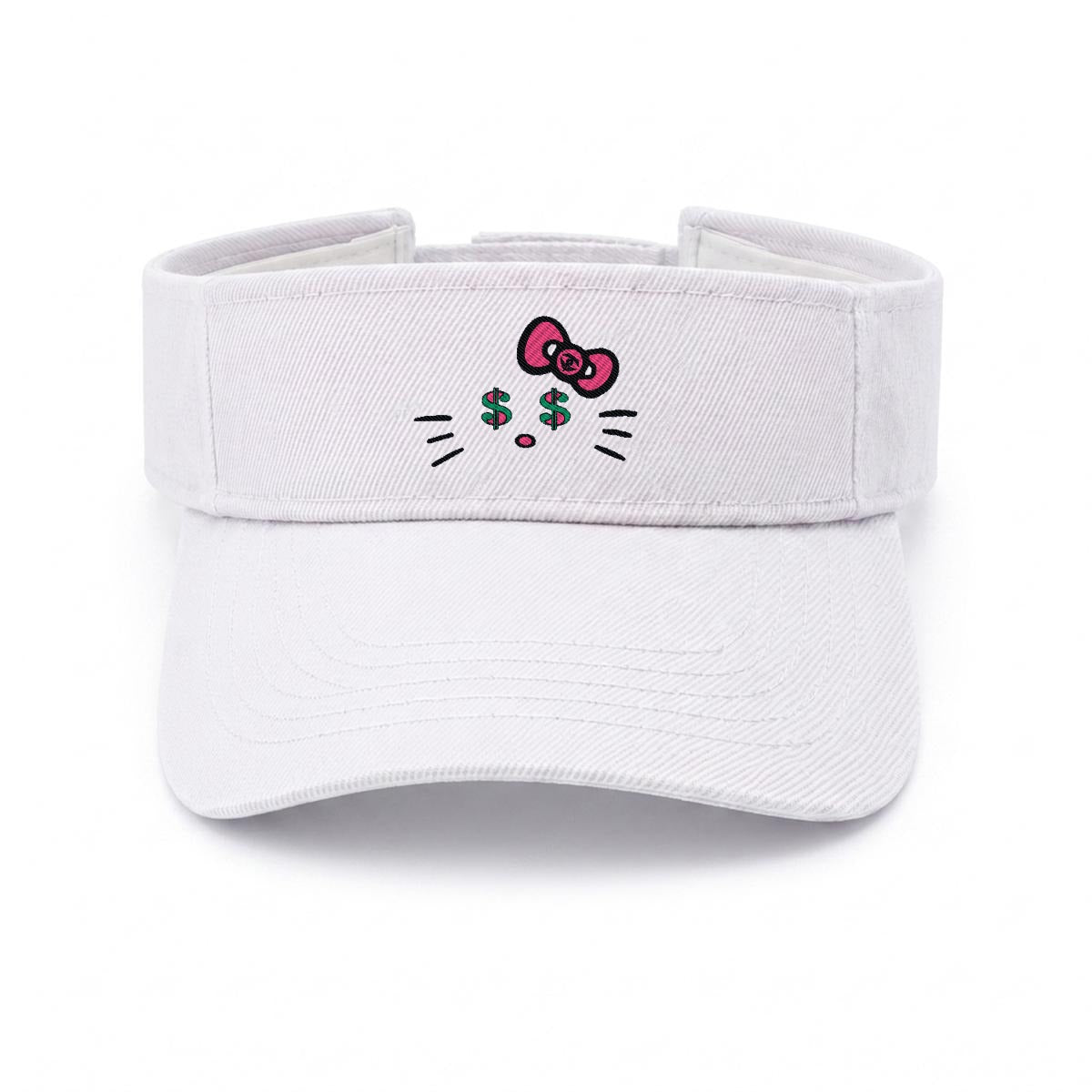 Embroidery Cash Kitty Designer-Top Visor