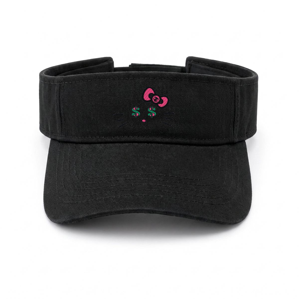 Embroidery Cash Kitty Designer-Top Visor