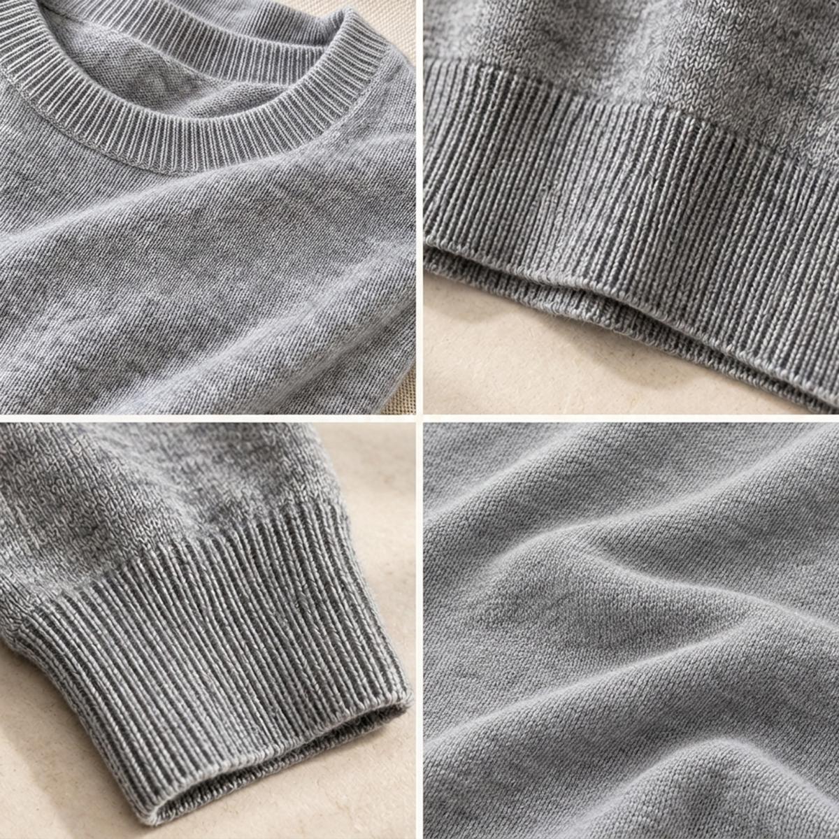 Merchandize Designer Soft Wool-Blend Crewneck Knit Sweater|Embroidery
