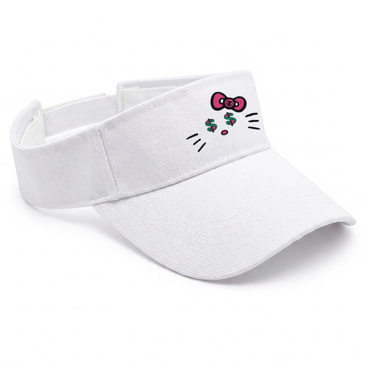 Embroidery Cash Kitty Designer-Top Visor