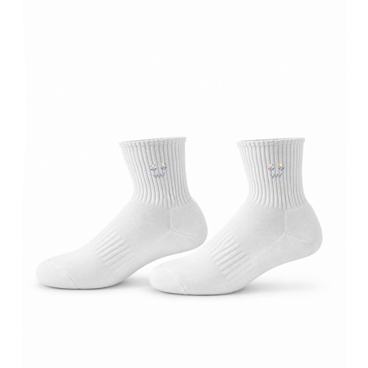 embroidery Chill Merch -Calf Socks|Cotton