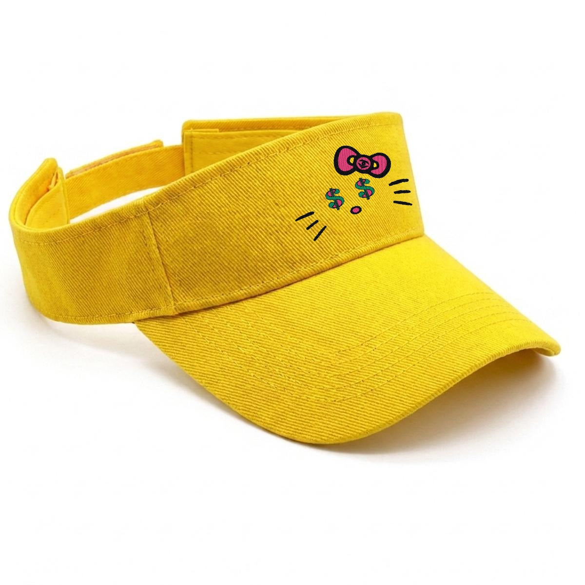 Embroidery Cash Kitty Designer-Top Visor