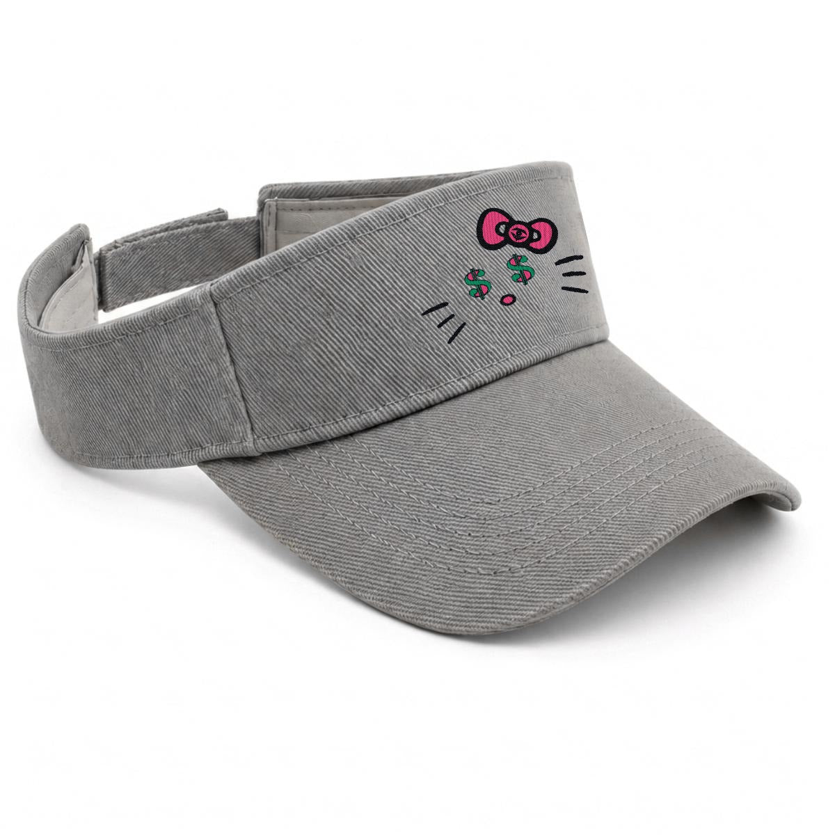 Embroidery Cash Kitty Designer-Top Visor