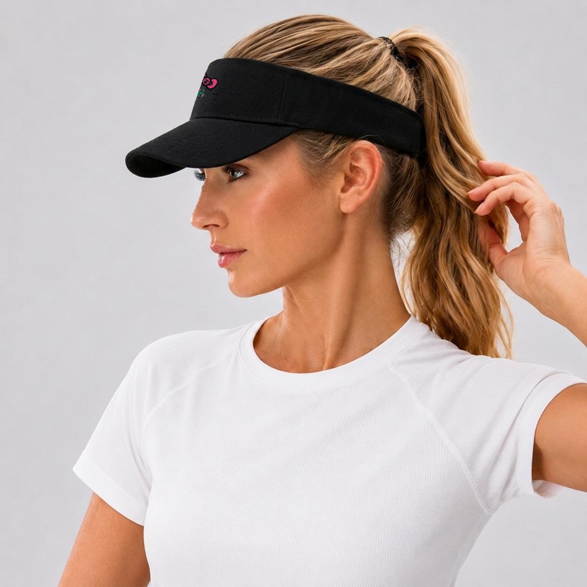 Embroidery Cash Kitty Designer-Top Visor