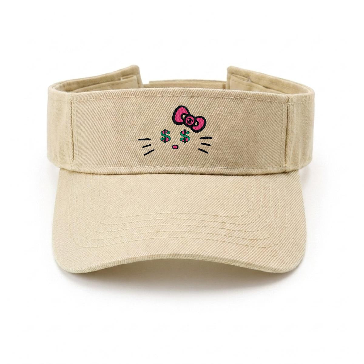 Embroidery Cash Kitty Designer-Top Visor