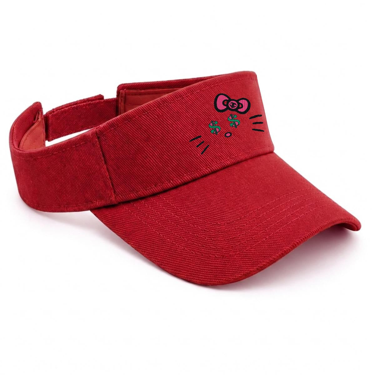 Embroidery Cash Kitty Designer-Top Visor