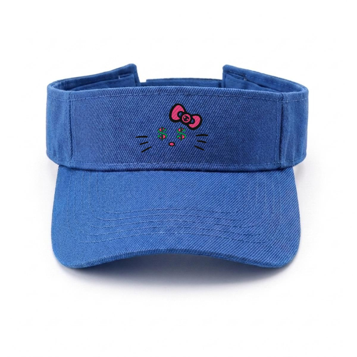 Embroidery Cash Kitty Designer-Top Visor