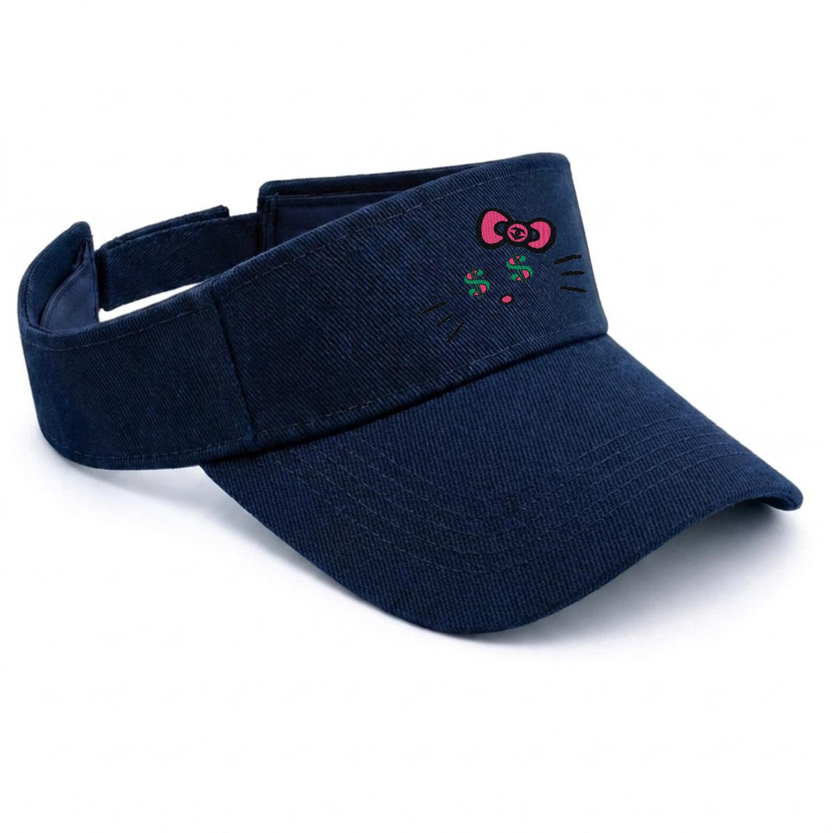 Embroidery Cash Kitty Designer-Top Visor