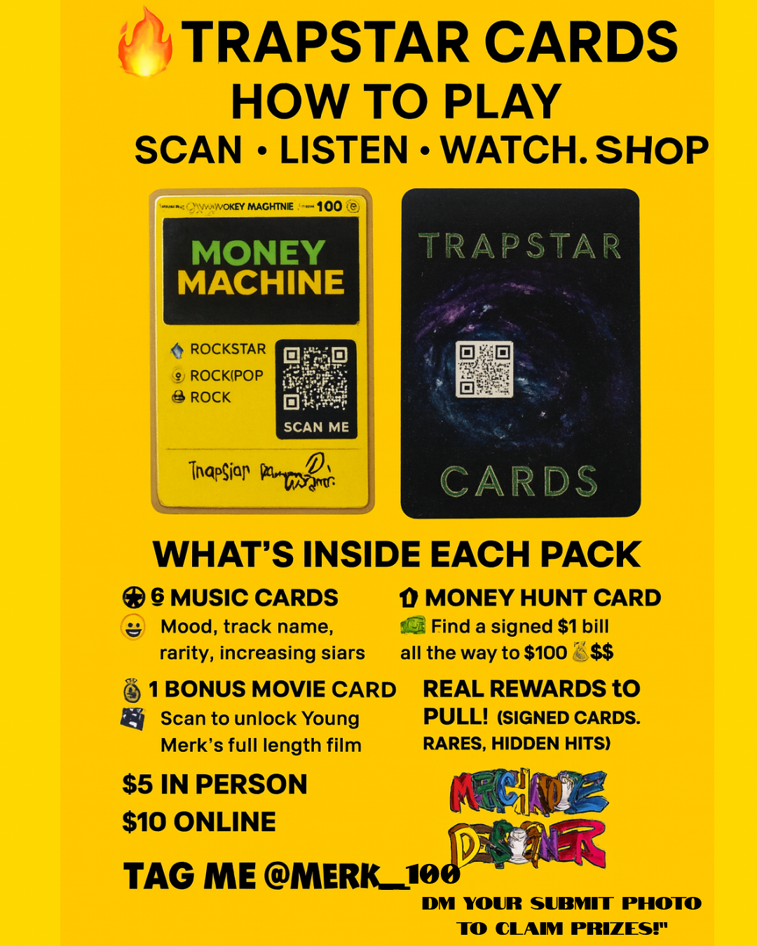 Trap$tar Card (5 cards +2 bonus cards) MUSIC • FASHION • ENTERTAINMENT