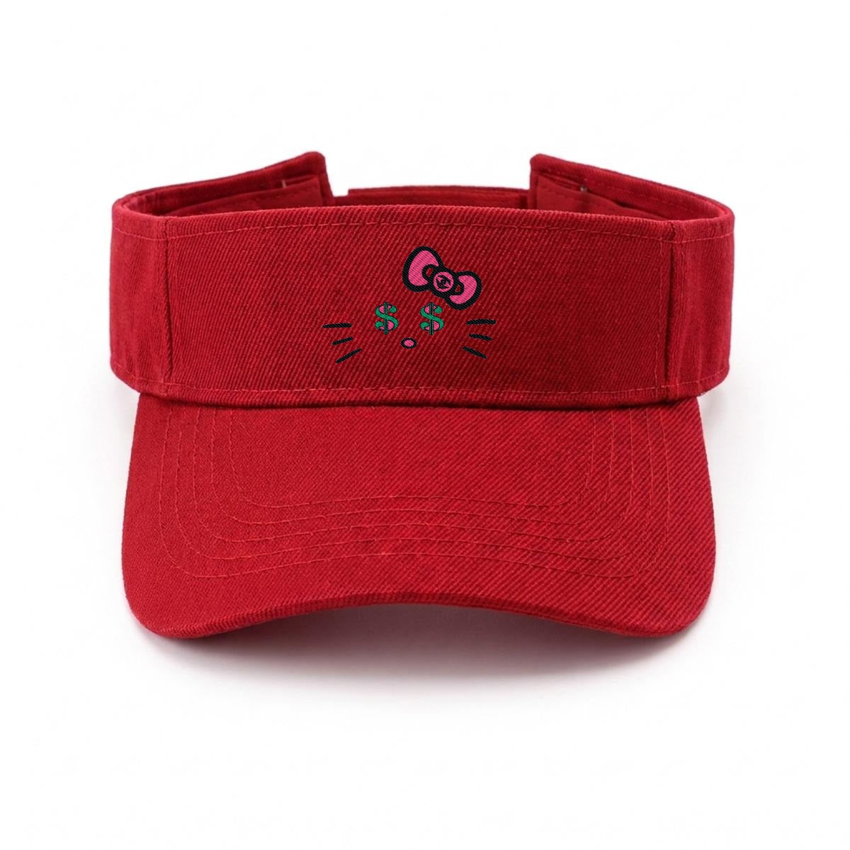 Embroidery Cash Kitty Designer-Top Visor