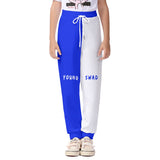 White/Blu Young Swad Pants