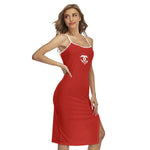 Women's Designer Merch Cami Dress Rose Red