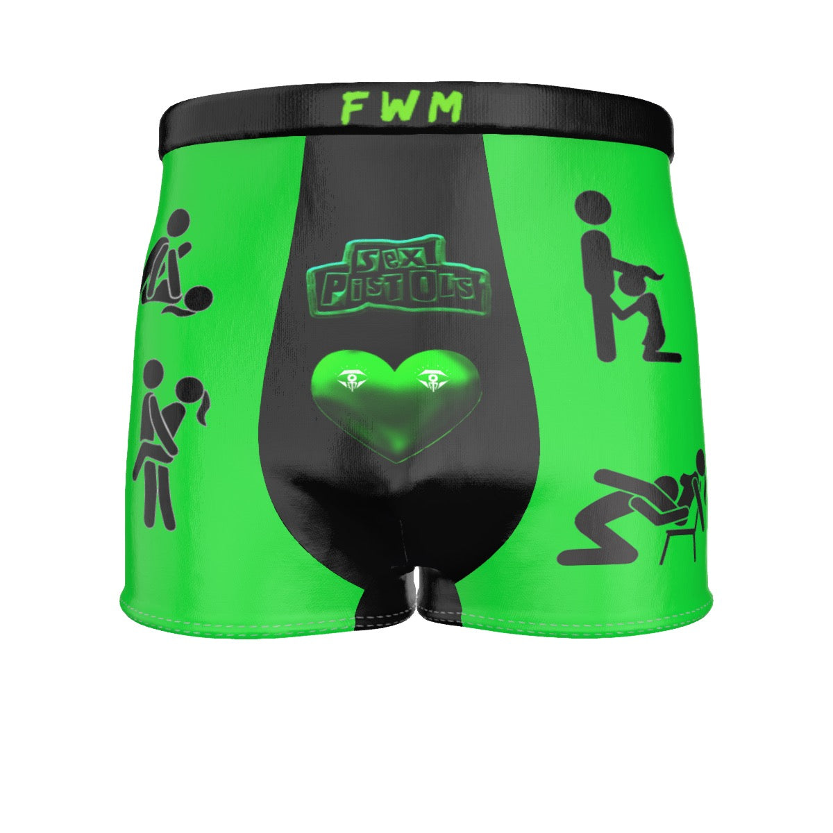 Green Men's FWM Boxerz merchandize designer online fashion merchandize fashion