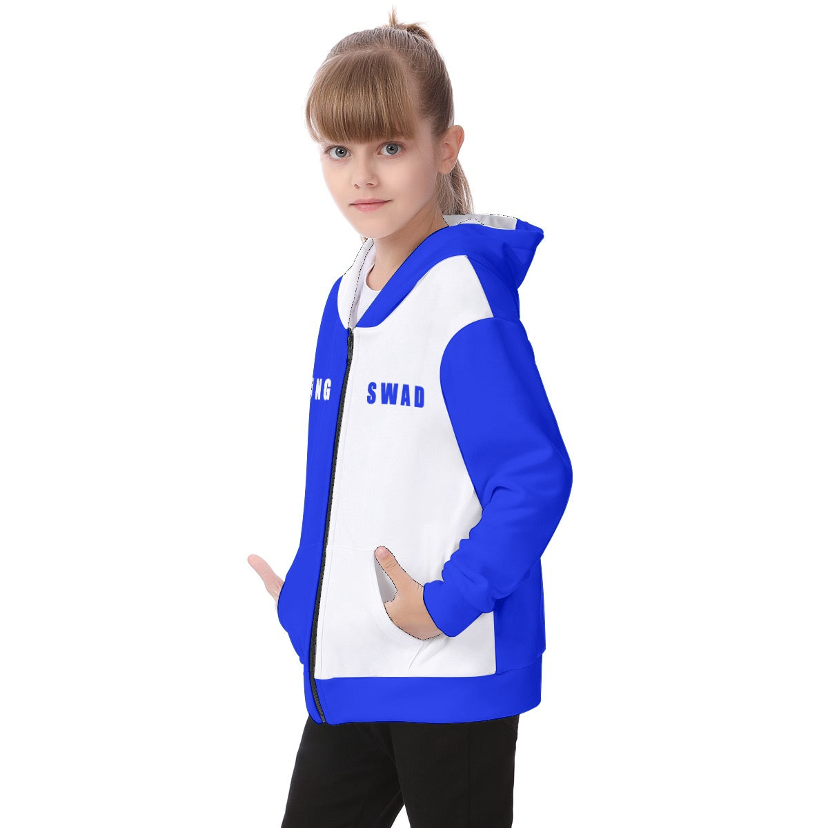 White/Blu Coolest Hoodie Ever kids  merchandize designer online fashion merchandize fashion