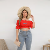 RED Women's  Cropped Top