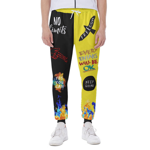 Designer Men's Sweatpants-Yellow