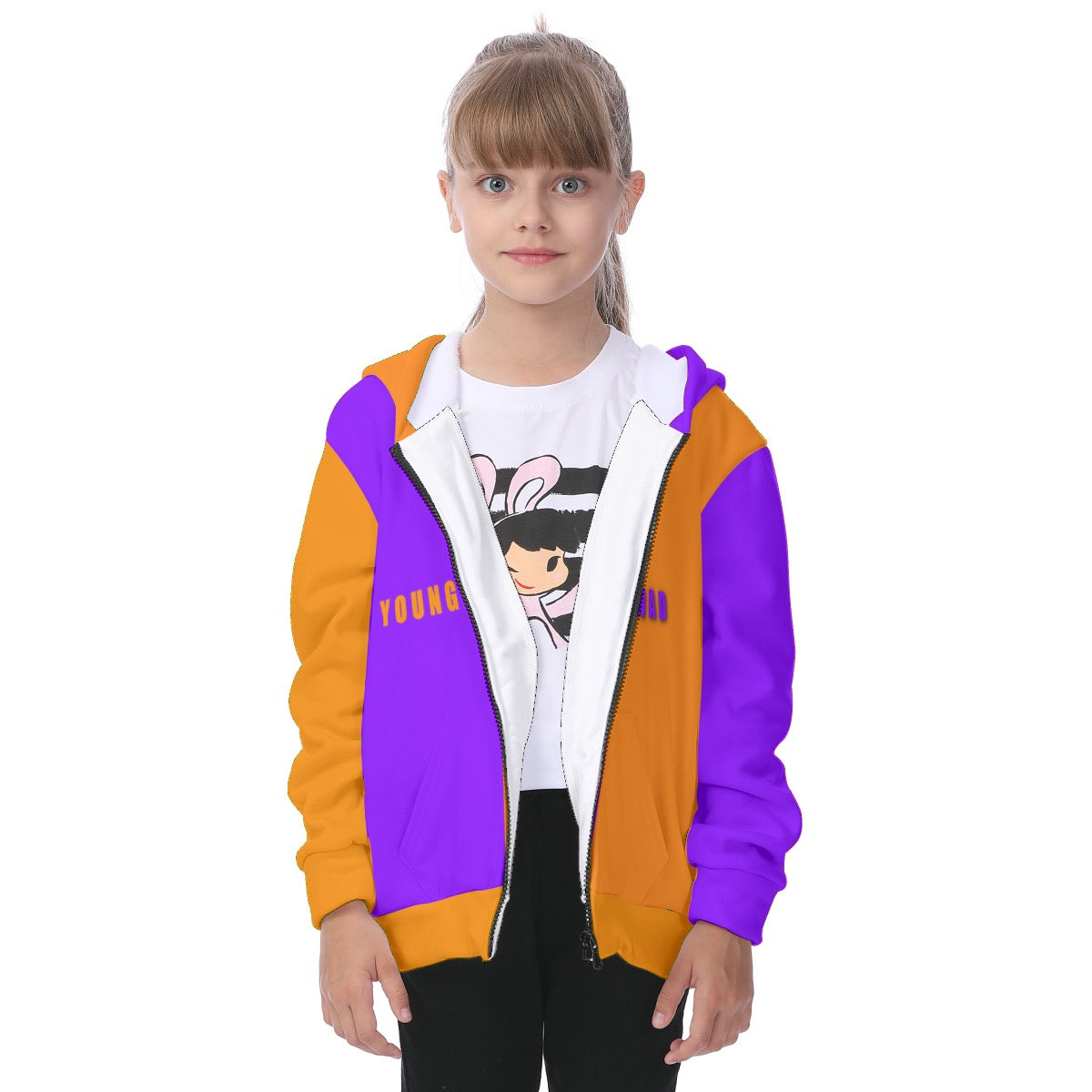 Orange/Purp Coolest Hoodie Ever kids  merchandize designer online fashion merchandize fashion