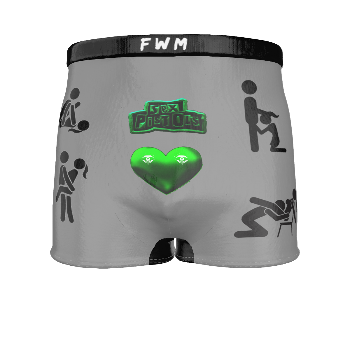 Grey FWM Men's Boxerzmerchandize designer online fashion merchandize fashion