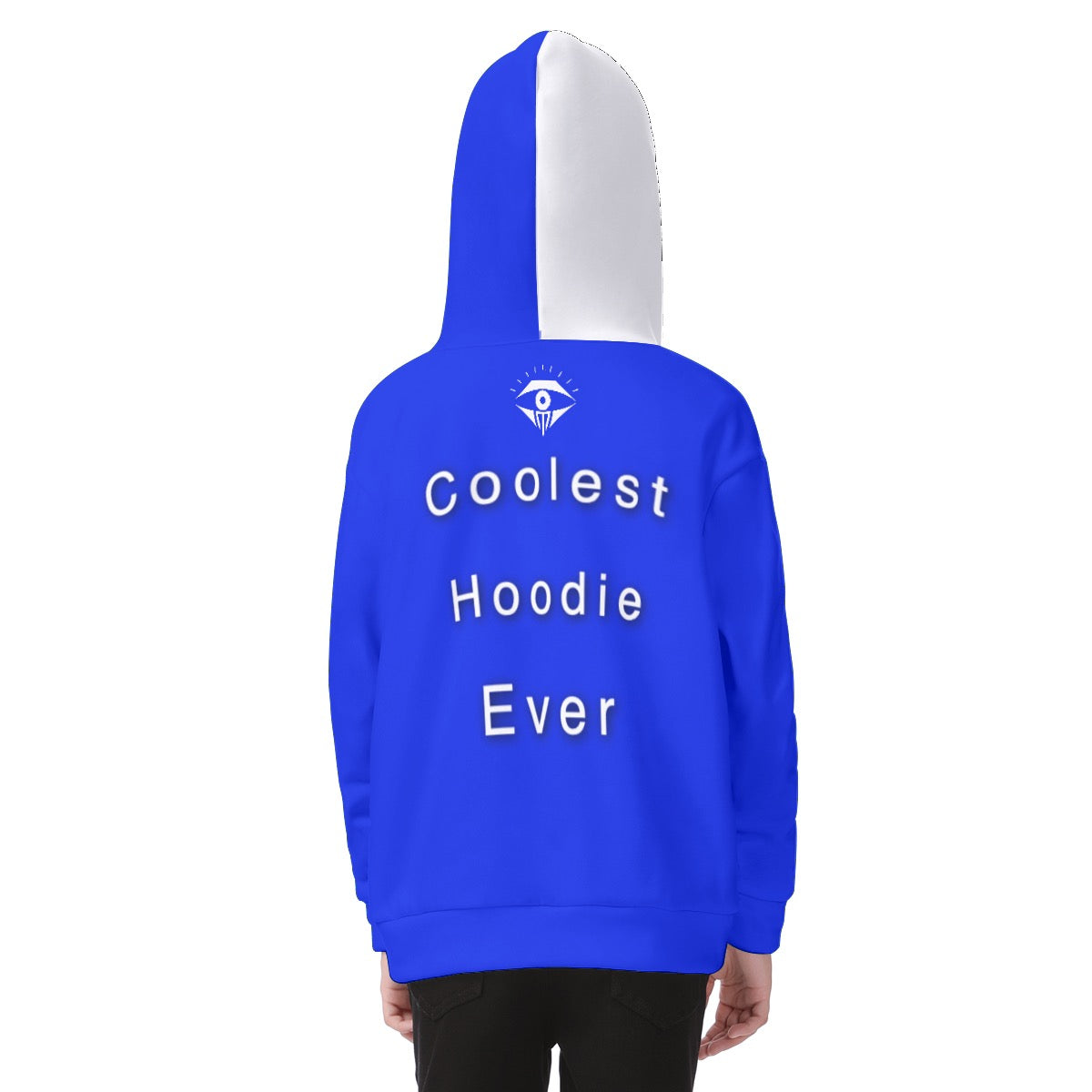 White/Blu Coolest Hoodie Ever kids  merchandize designer online fashion merchandize fashion