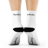 White Merchandize Designer Sockz