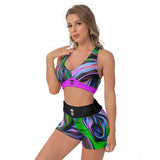 #2 Colorful Women's Sports Bra Suit