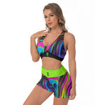 Colorful Women's Sports Bra Suit