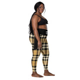 Tan/black plaid Leggings with pockets