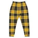 Black/Yellow plaid Joggers