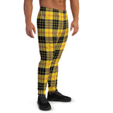 Black/Yellow plaid Joggers